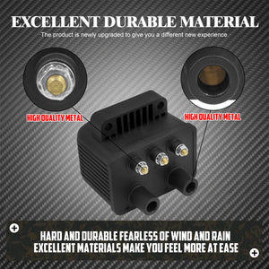Bobine d'Allumage Simple Étincelle 3 Ohms 12V - Harley-Davidson Touring, Softail, Dyna, Sportster 1984-2003 – photo 2/7