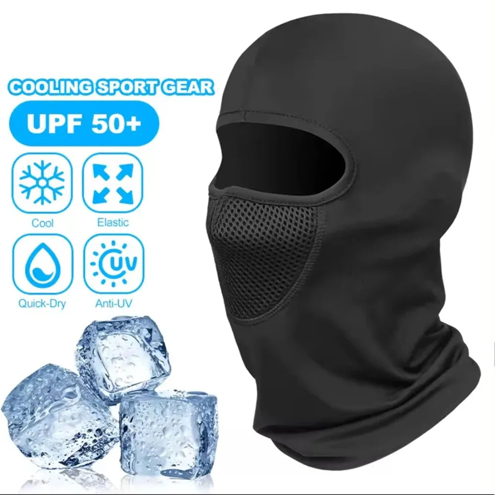 Cagoule moto coupe-vent respirante anti-UV UPF50+