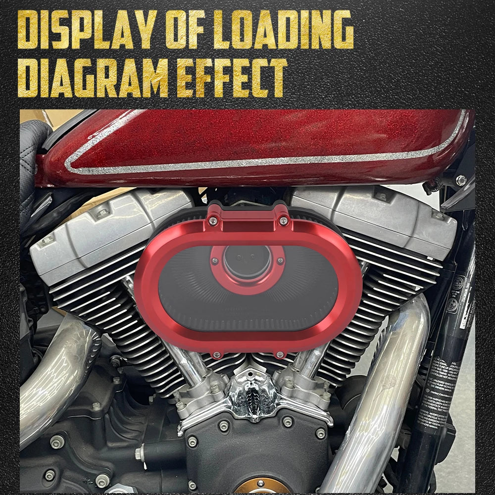 Kit Filtre à Air avec Anneaux Colorés - Harley-Davidson Touring, Softail, Dyna, Trike – photo 2/10