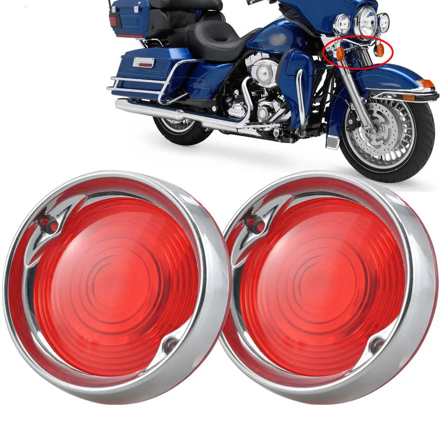 Lentilles et enjoliveurs de clignotants pour Harley Touring - vue 1