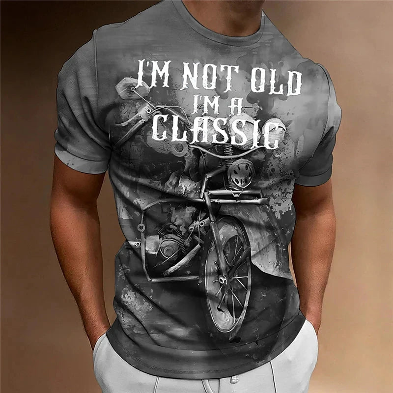 T-shirt Moto Homme 1976 Racing Vintage Imprimé 3D Manches Courtes - vue 8