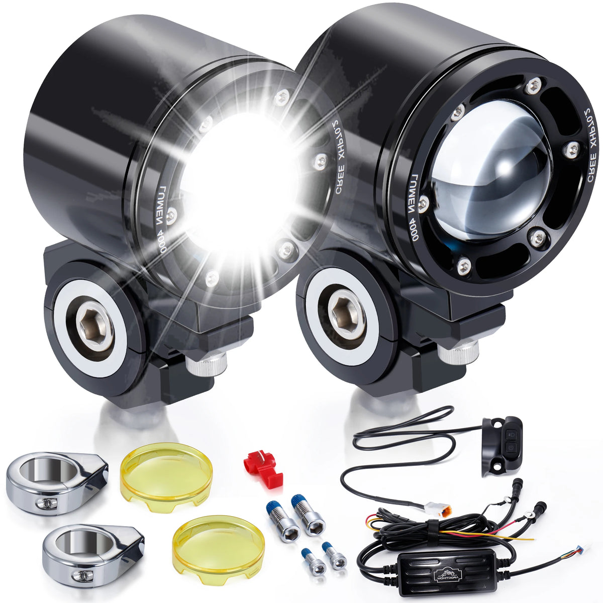 Feux additionnels LED 72W pour fourche 41mm - Phares antibrouillard et route Harley-Davidson – photo 1/7