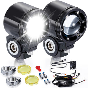 Feux additionnels LED 72W pour fourche 41mm - Phares antibrouillard et route Harley-Davidson – photo 1/7