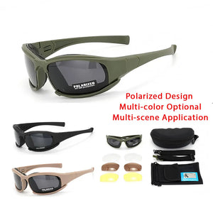 Lunettes Tactiques Polarisées 4 Verres Sport Plein Air - vue 2