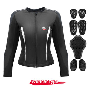 Blouson armure moto mesh noir avec protections - vue - vue 8