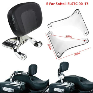 Dossier conducteur/passager réglable (sissy bar) noir/chrome pour Harley-Davidson Softail Breakout, Touring 2009-2017 – photo 15/27