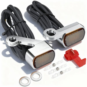 Clignotants avant LED mini format avec feu de jour pour Harley-Davidson Touring 2009-2017 et Softail 2015-2024 – photo 11/12
