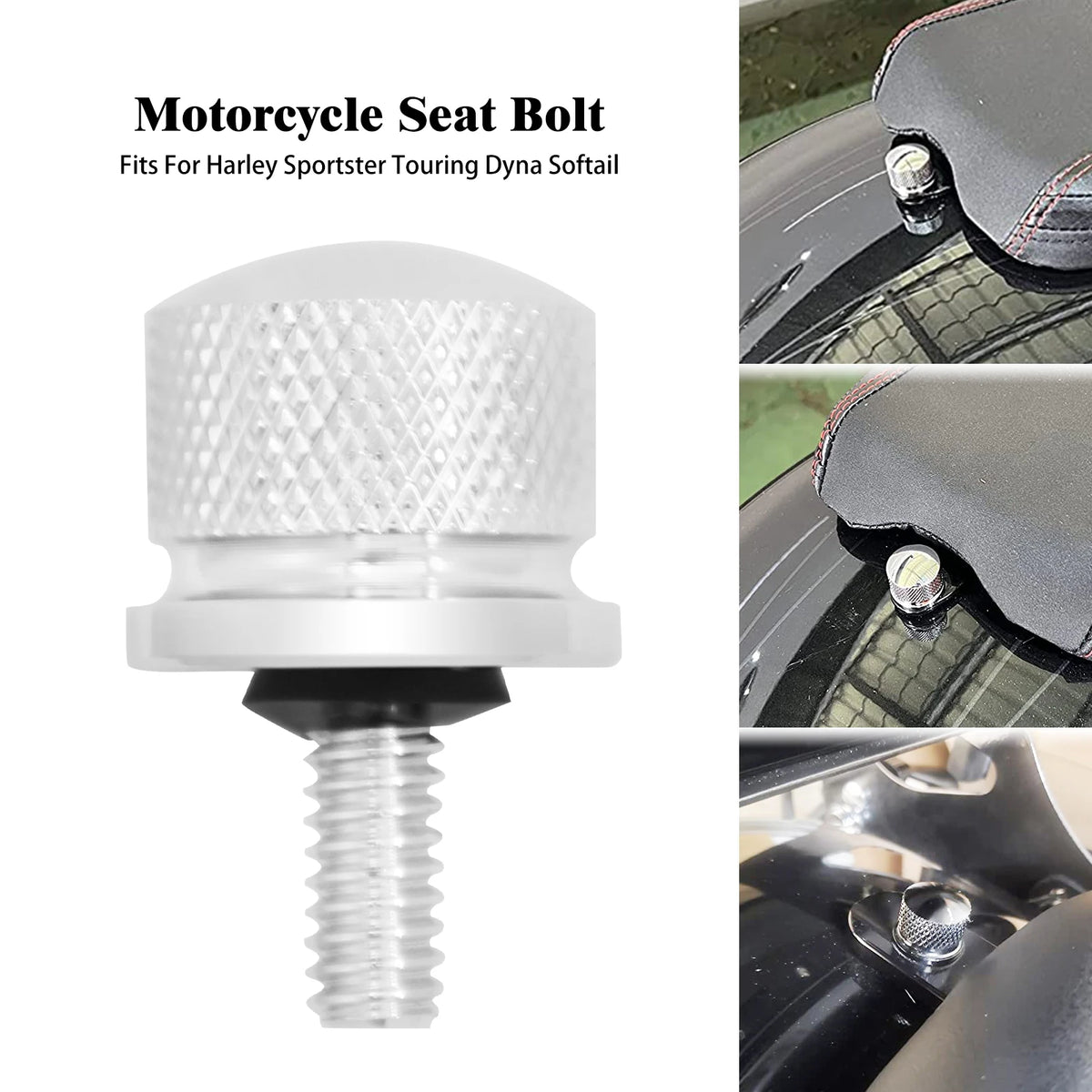 Vis de selle aluminium pour Harley Touring et Softail - vue 9