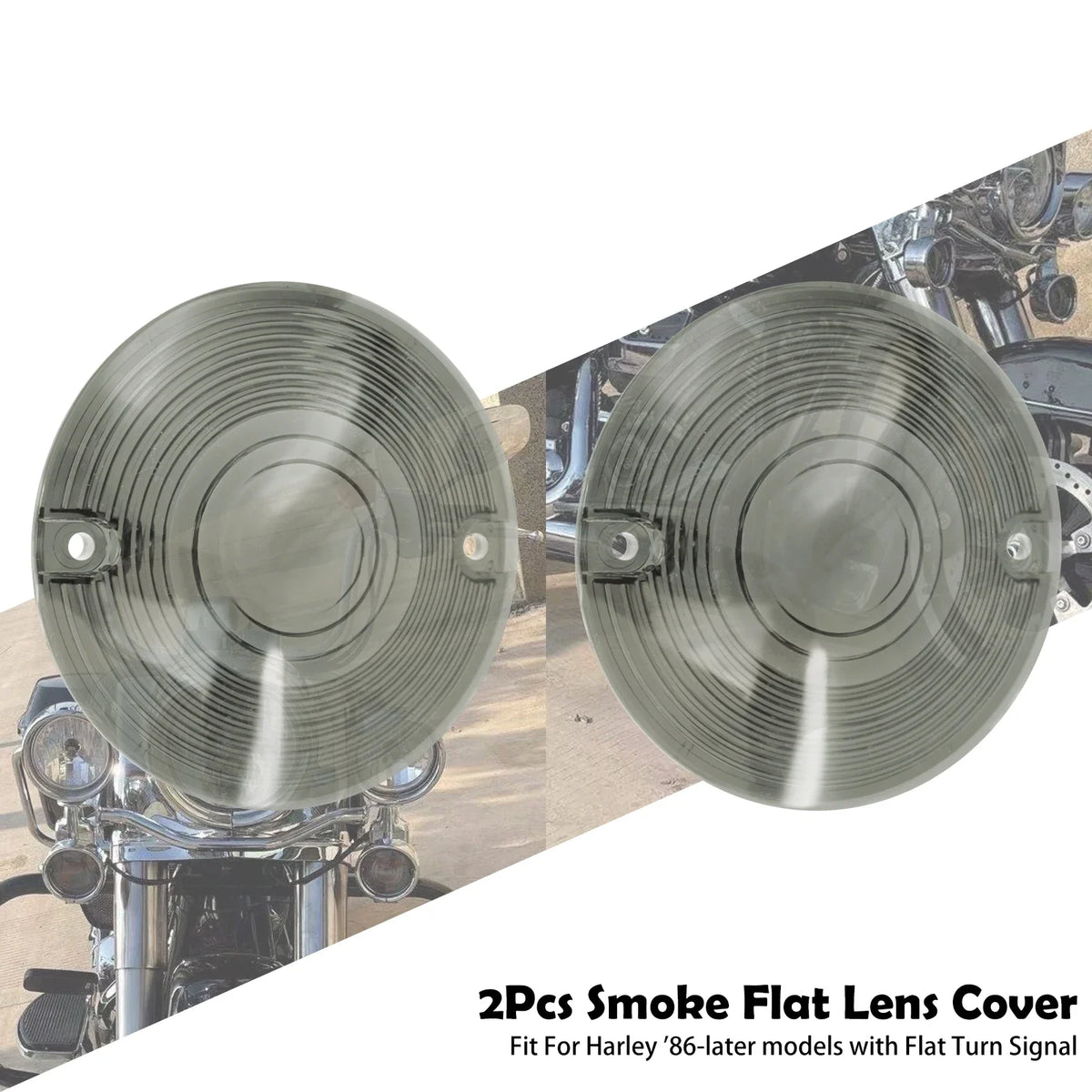 Cabochons de clignotants plats pour Harley Touring Softail - vue 12
