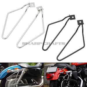 Supports de Sacoches Cavalières en Acier Inoxydable pour Harley Sportster/Dyna/Softail - vue 1