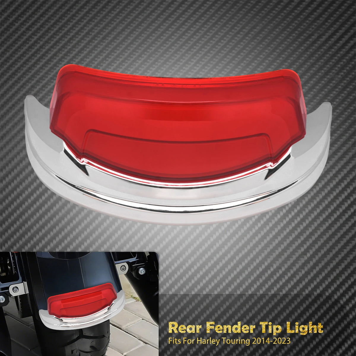 Feu LED de bout de garde-boue arrière (fender tip light) pour Harley-Davidson Touring, Ultra Limited 2014-2023 – photo 10/10