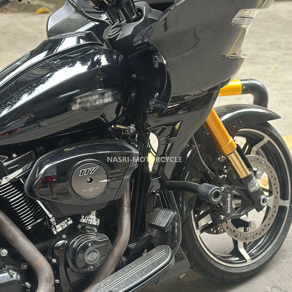 Support de spoiler latéral de carénage noir pour Harley Road Glide - vue 3
