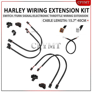 Faisceau électrique d'extension 40cm Plug & Play pour contacteurs, clignotants et accélérateur électronique - Harley-Davidson Touring, Dyna, Softail, Sportster – photo 1/6