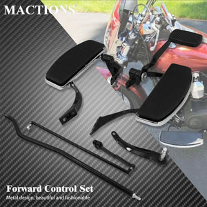 Kit de commandes avancées noires avec repose-pieds plancher pour Harley Dyna Low Rider, Street Bob et Super Glide 2006-2017 – photo 1/7