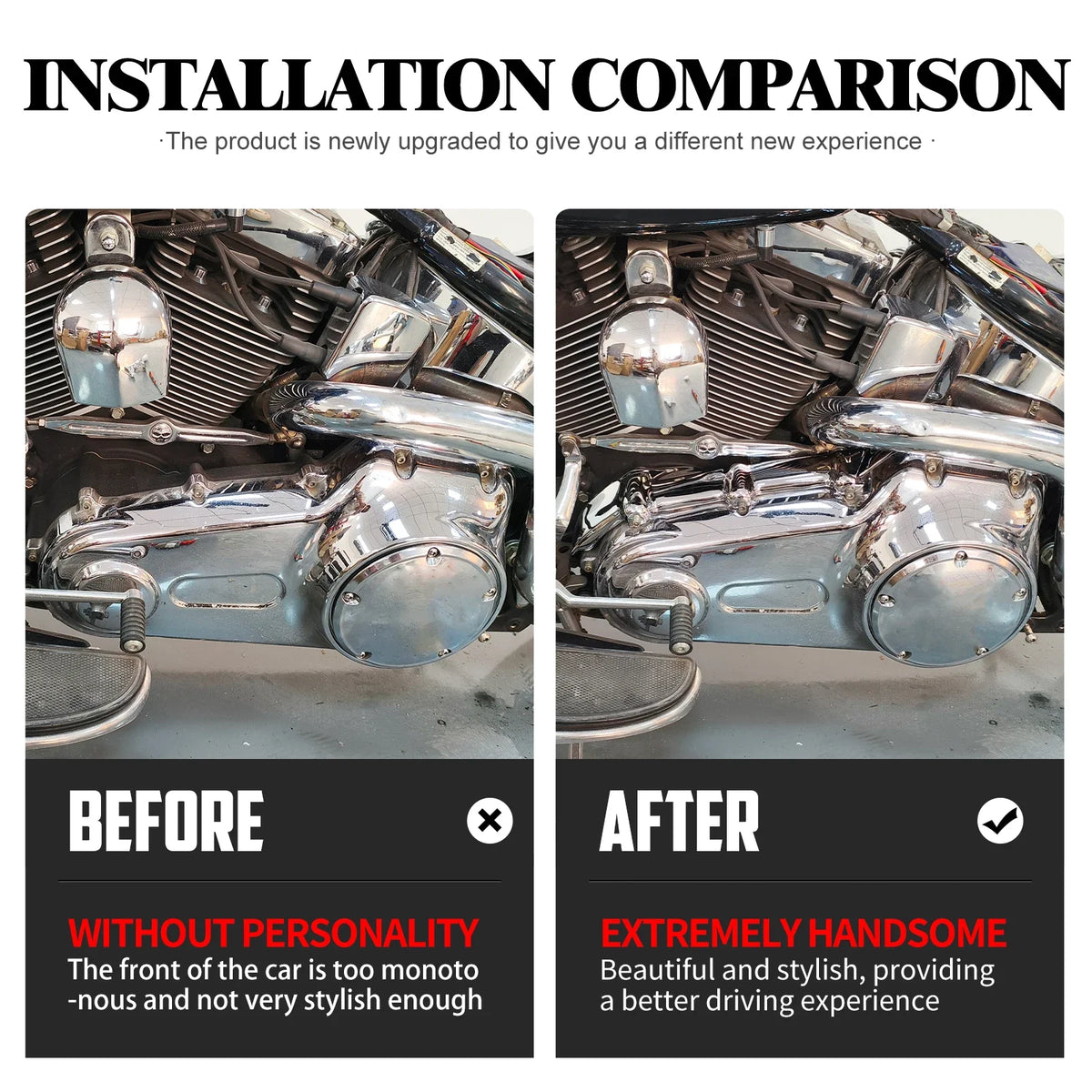Cache de Carter Primaire Intérieur en Aluminium Chromé - Harley-Davidson Softail 2007-2017 – photo 2/6