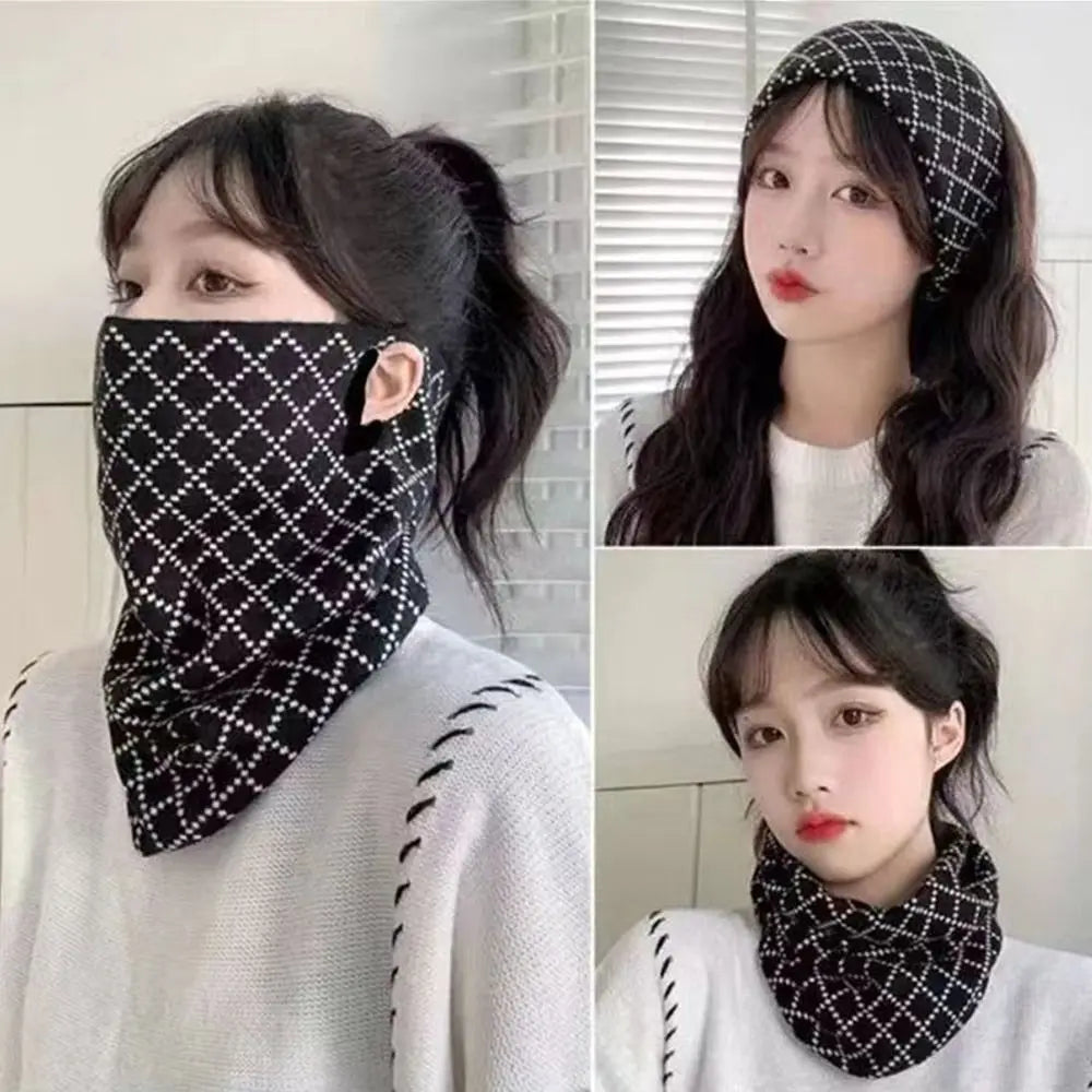 Cache-cou masque en polyester tricoté pour l'hiver - vue 2