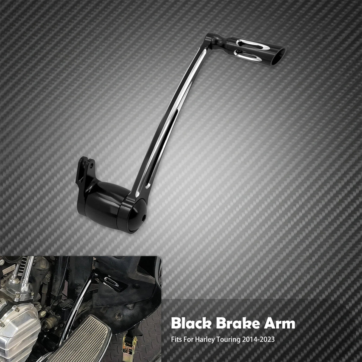 Levier de frein arrière CNC avec repose-pied - Harley Touring Road King, Electra Street Glide FLHT, FLTRX 1997-2023 – photo 7/9