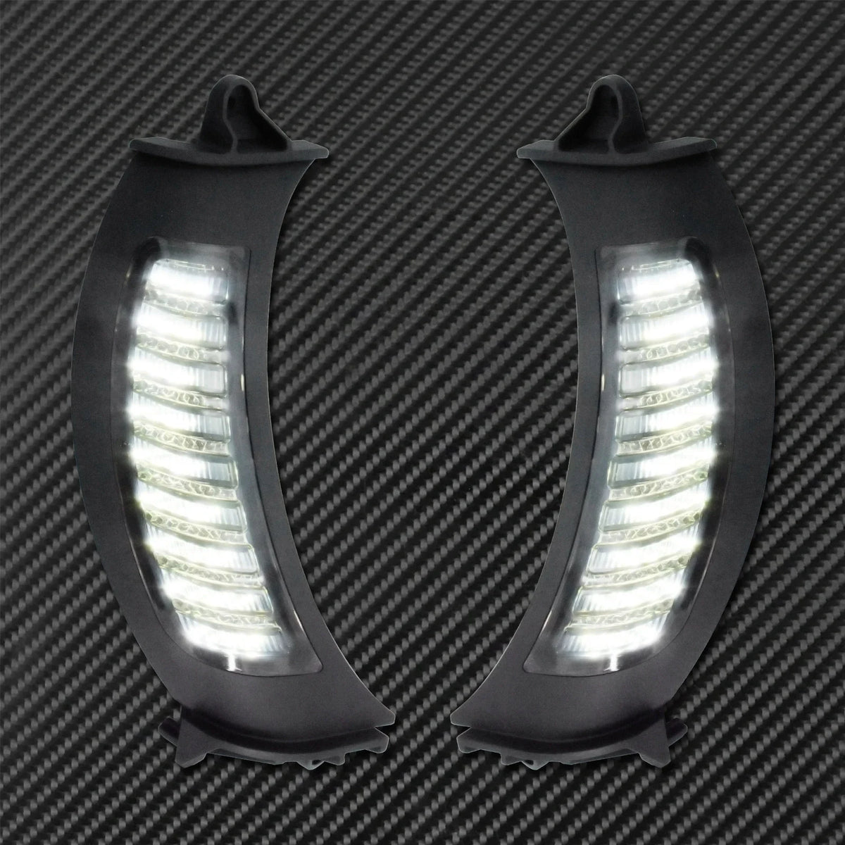 Clignotant avant LED noir avec veilleuse latérale ambre/blanc pour Harley Touring Road Glide - vue 4