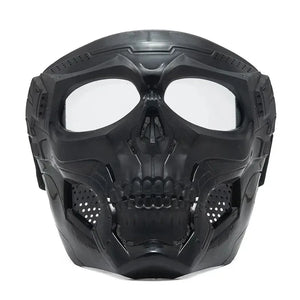 Masque intégral tête de squelette avec lunettes de protection pour moto - vue 8