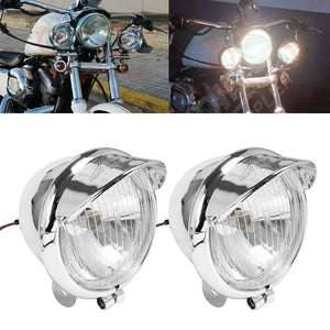 Feux additionnels chromés pour Harley - vue 1