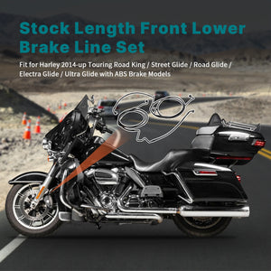 Kit Double Durite de Frein Avant Inférieure Tressée - Harley-Davidson Touring ABS 2014 et plus récent – photo 2/7