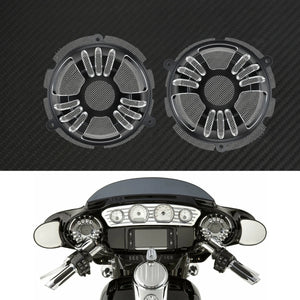 Grilles de haut-parleurs avant 6'' en aluminium (lot de 2) - Harley Touring Electra Glide, Street Glide, Tri Glide 2014-2023 – photo 9/12