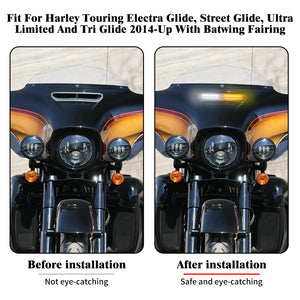 Feu LED de grille de carénage chromé pour Harley-Davidson Touring - vue 2