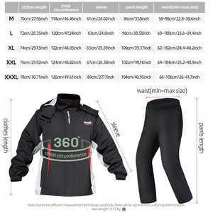 Ensemble Imperméable Complet Réfléchissant Moto et Vélo Électrique - vue 6