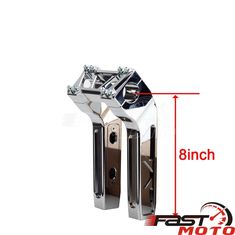 Risers de guidon noirs en aluminium pour moto Harley-Davidson - vue 9