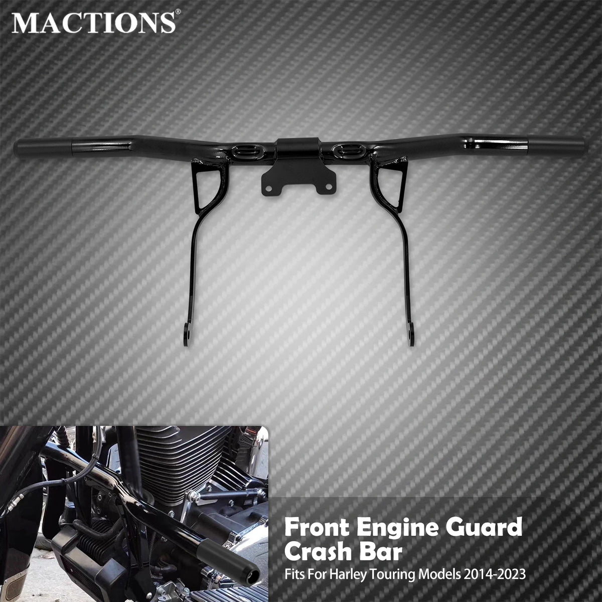 Barre de Protection Moteur Avant (Crash Bar) - Harley-Davidson Touring 2014 et plus – photo 1/7