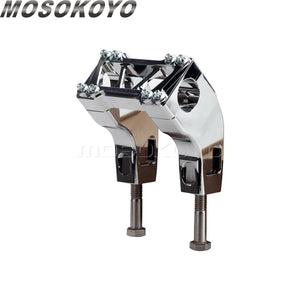 Risers de guidon 1-1/4 pour Harley Dyna Softail Sportster - vue 9