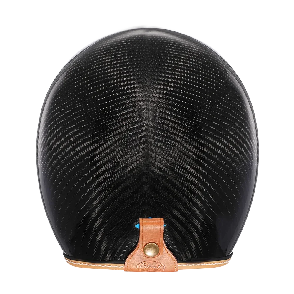 Casque moto jet léger fibre de verre noir - vue 5
