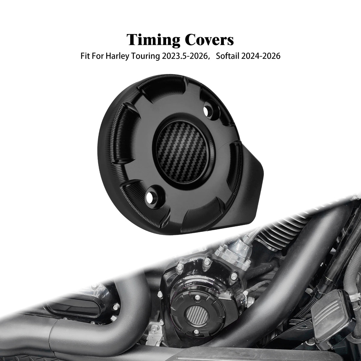 Cache de Distribution CNC (Timing Cover) - Harley-Davidson Touring 2023.5+, FLHXSE/FLTRX 2024+, Softail 2025 et plus récent – photo 8/12