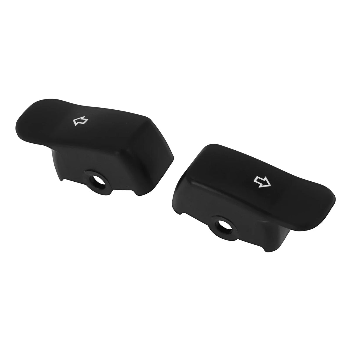 Capuchon noir d'extension sur le bouton de clignotant d'une Harley-Davidson - vue 2