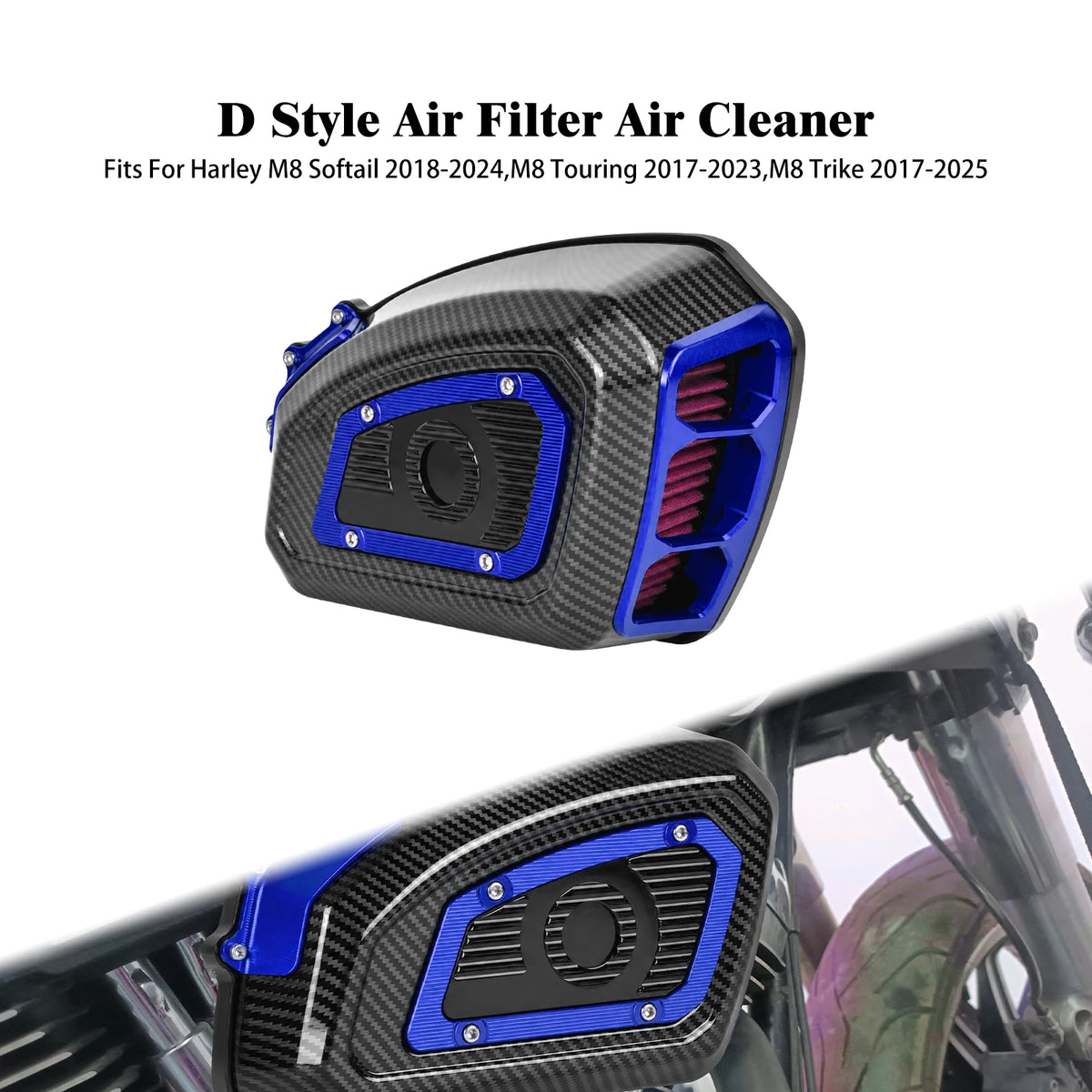 Filtre à air moto coloré haute performance pour Harley-Davidson - vue 28