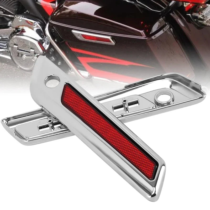 Caches de charnière extérieurs avec réflecteur pour sacoche Harley Touring 2014-2023 - vue 10