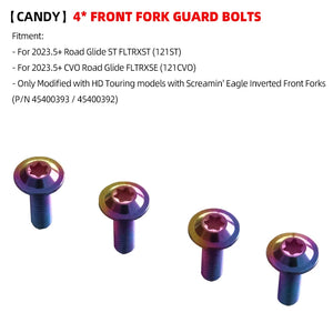 Boulons Titane Étrier/Garde-boue Avant Antivol pour Harley 121 CVO/ST, 117 Road/Street Glide – photo 12/26