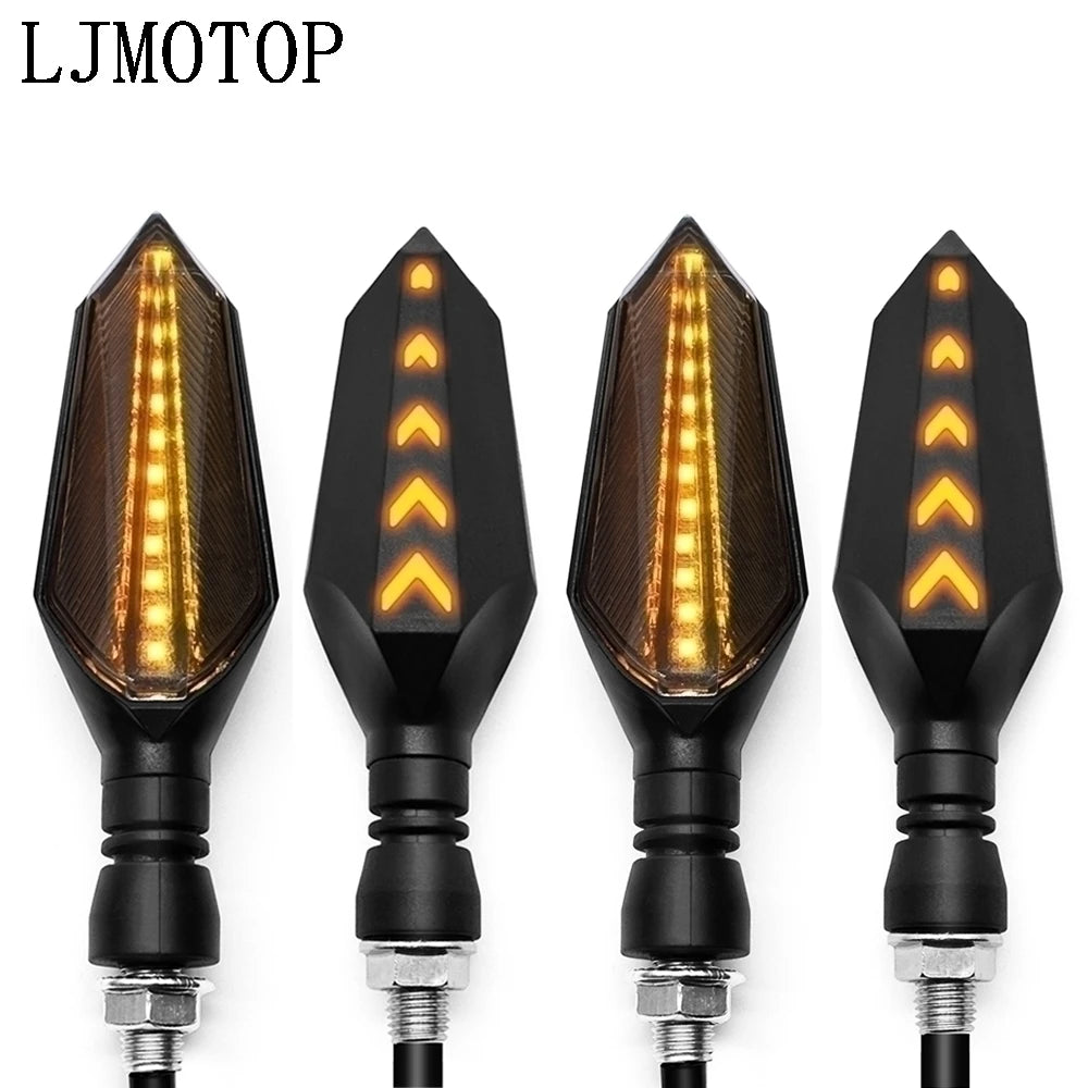 Clignotants LED à défilement séquentiel pour moto, feux de position ambrés - vue 7