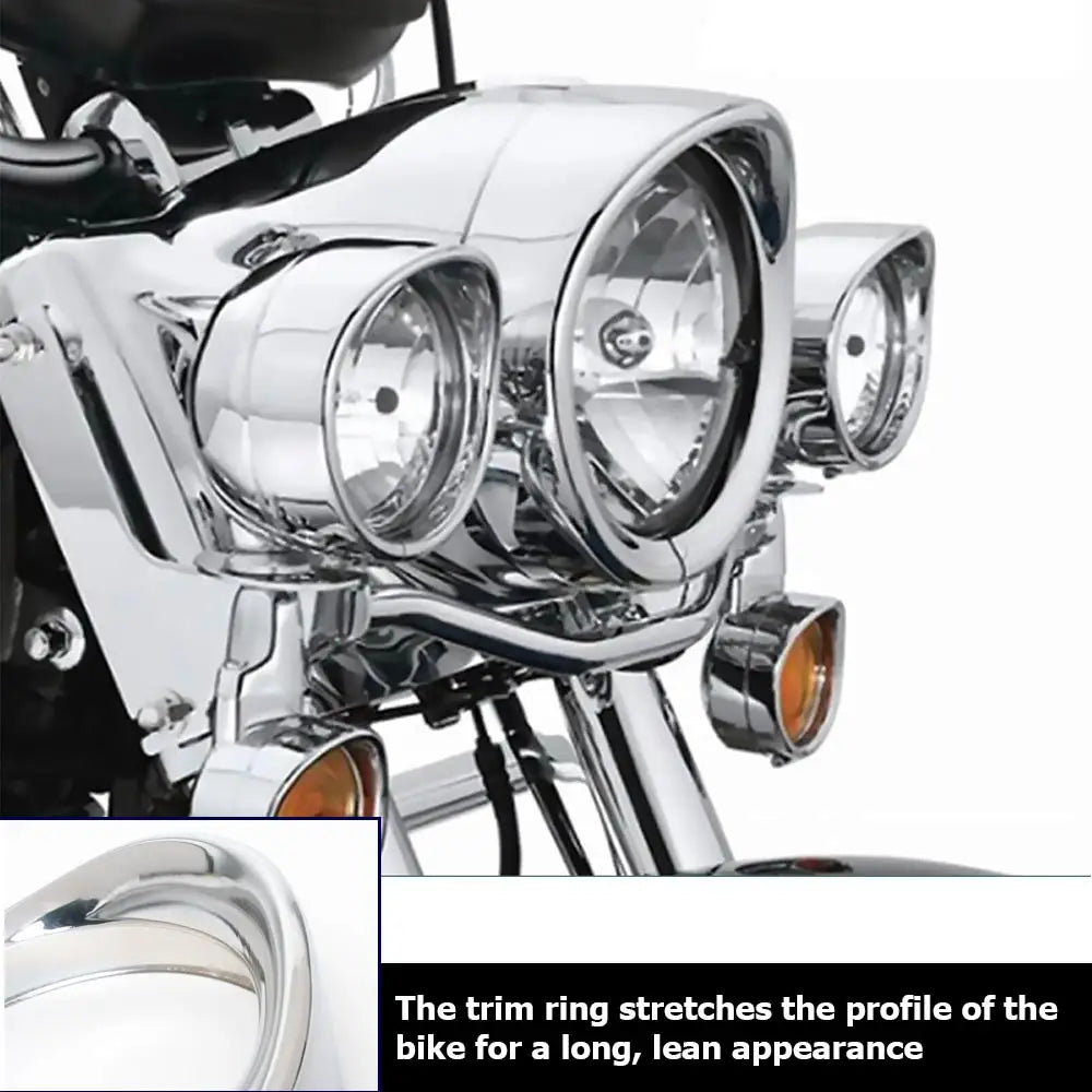 Cerclages de phare et feux additionnels pour Harley Touring - vue 4