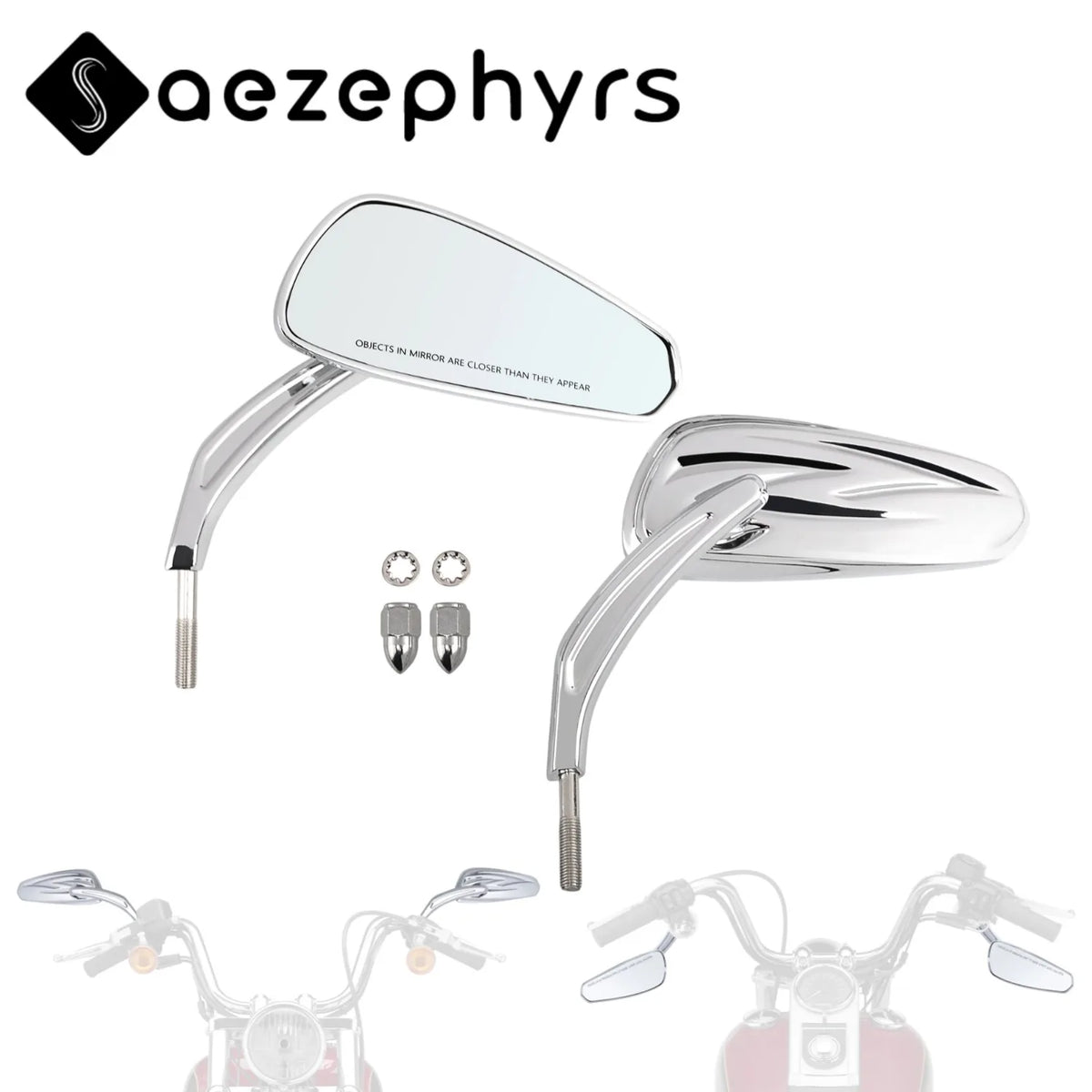 Rétroviseurs latéraux en aluminium 5/16" pour Harley Sportster et Dyna