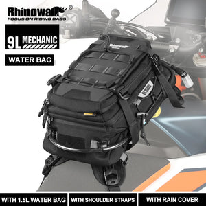 Sac de réservoir moto Rhinowalk convertible en sac à dos avec système MOLLE - vue 1