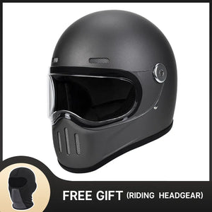 Casque moto intégral noir aérodynamique - vue de profil - vue 13
