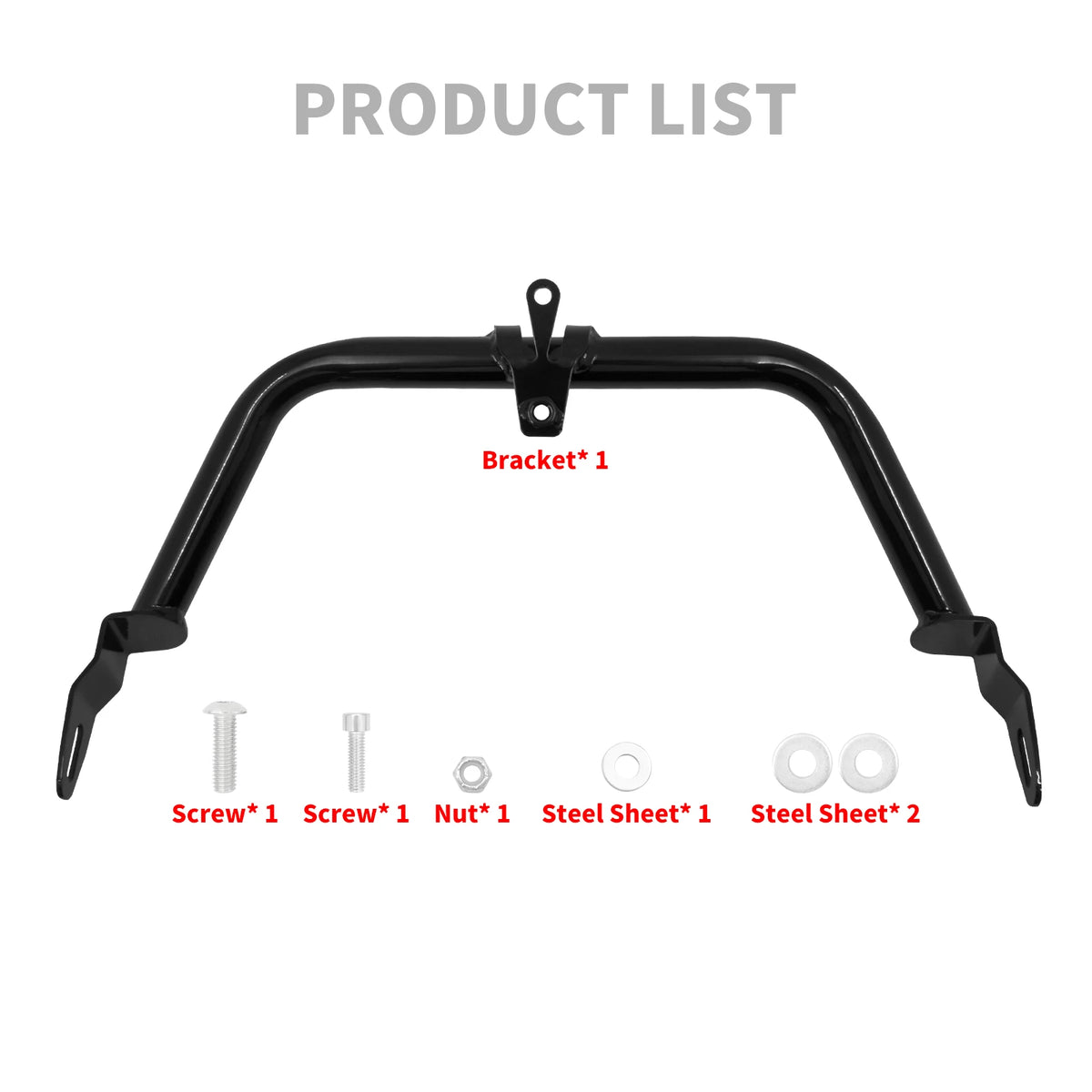Pare-carter chopped noir mat avec support de carénage pour Harley Road Glide - vue 3