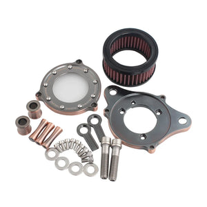 Kit filtre à air complet cuivré pour Harley Sportster XL 883 1200 - vue 6