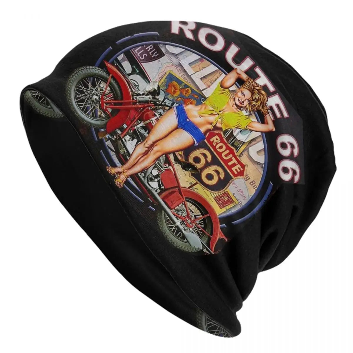 Bonnet tricoté biker Route 66 pour l'hiver - vue 9