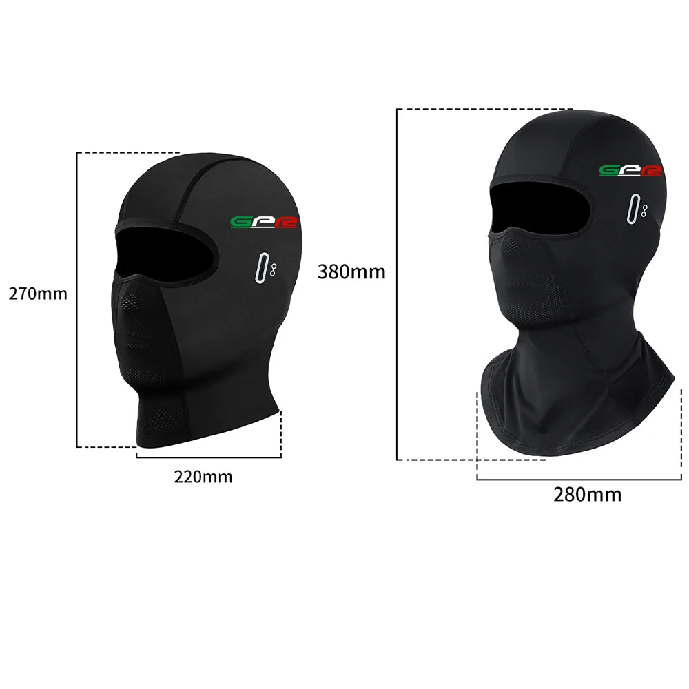Cagoule moto noire portée sous le casque - vue 4