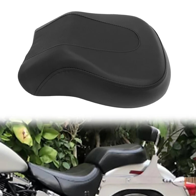 Pouf passager en similicuir noir pour Harley-Davidson Softail Fat Boy, Night Train, Springer (2006-2017)
