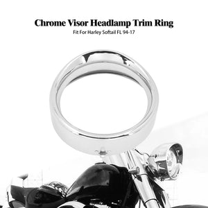 Anneau de calandre de phare chromé pour Harley-Davidson Softail - vue 1