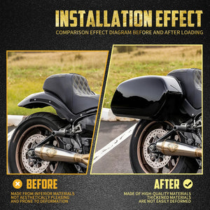 Sacoches cavalières rigides noires pour Harley-Davidson Low Rider - vue 3