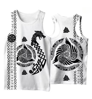 Débardeur homme noir imprimé motif viking - vue 19